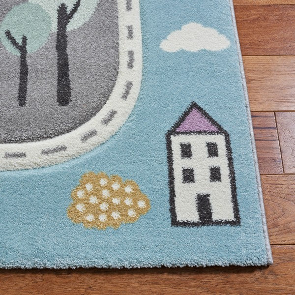 Tapete Carousel Kid Collection Design: Gris/Azul claro CRK193f