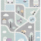 Tapete Carousel Kid Collection Design: Gris/Azul claro CRK193f