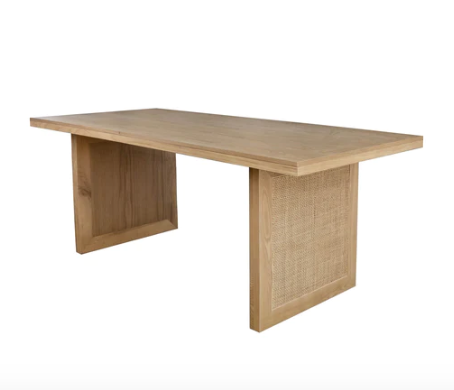Mesa de comedor de ratán