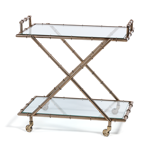 Malay Metal Bamboo Bar Cart