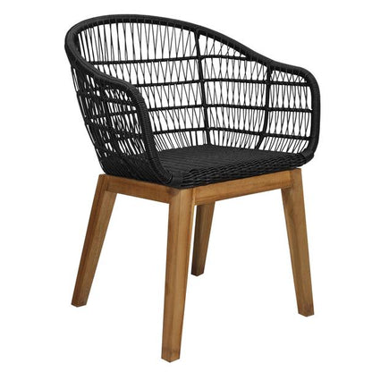 SILLA DE TECA Y POLYRATTAN JORDAN