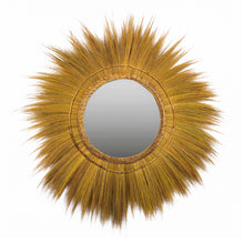 Cargar imagen en el visor de la galería, Mettu Natural Grass Round Wall Mirror
