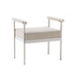 Diva White Vegan Leather Bench