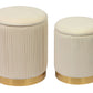 OTTOMANS SET OF 2 ACANALADAS