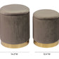 OTTOMANS SET OF 2 ACANALADAS