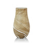 Natural Latte Mango Wood Marbleized Vase - Large