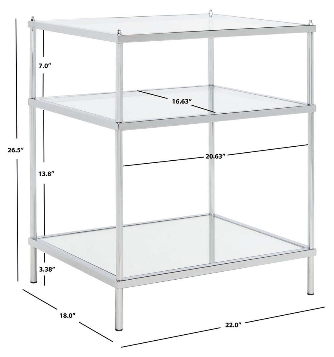 Noelia 3 Tier Accent Table
