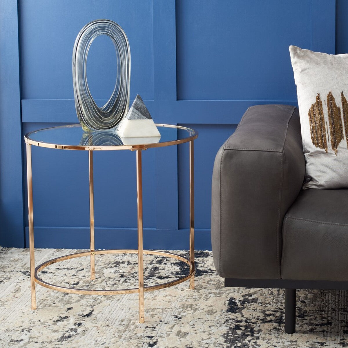 Kolby Round  Glass Side Table