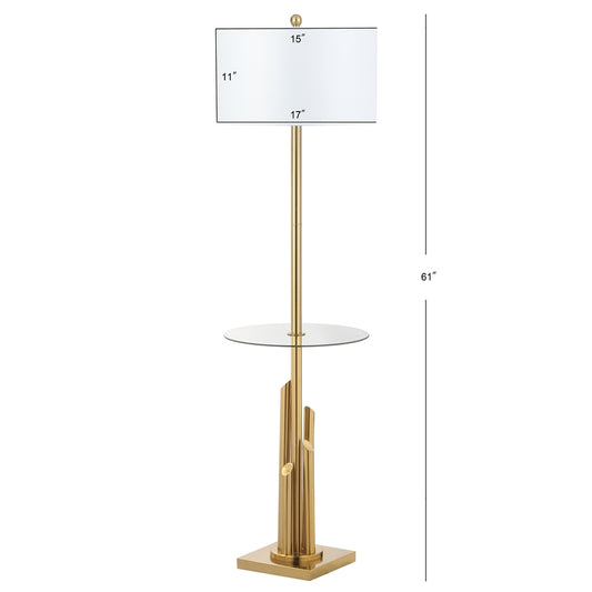 AMBROSIO 61-INCH H FLOOR LAMP SIDE TABLE
