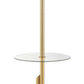 AMBROSIO 61-INCH H FLOOR LAMP SIDE TABLE