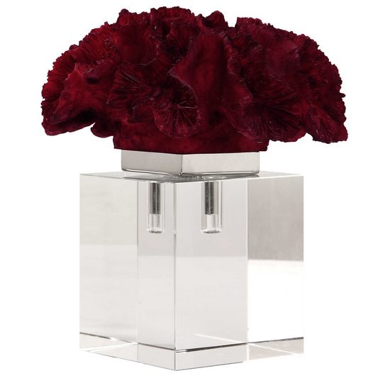 RED CORAL CLUSTER SCULPTURE
