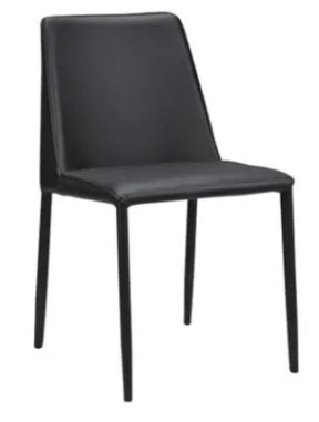 Nora Dining Chair Black Vegan Leather - Set Of Two