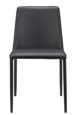 Nora Dining Chair Black Vegan Leather - Set Of Two