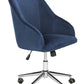 Silla de oficina giratoria adrienne velvet/lino