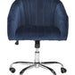 Themis Linen Chrome Leg Swivel Office Chair