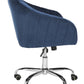 Themis Linen Chrome Leg Swivel Office Chair