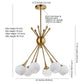 JUSTINE 6 LIGHT 22-INCH DIA ADJUSTABLE PENDANT