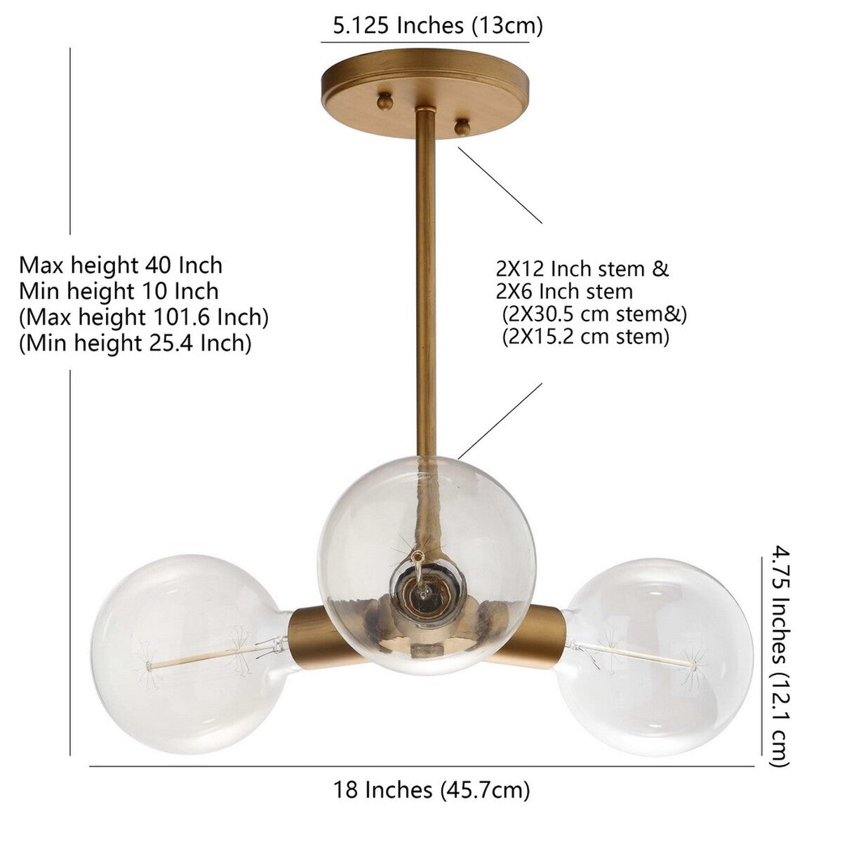 HARKIN 3 LIGHT 18-INCH DIA ADJUSTABLE PENDANT