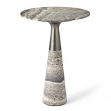 Pier Accent Table - Gray Travertine