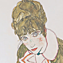 Cargar imagen en el visor de la galería, Lienzo Edith con vestido a rayas
